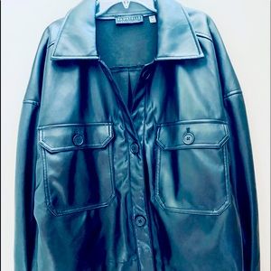 Bagatelle Faux Black extra Soft Leather Women's Jacket sz Med NWT